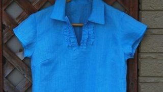 ソーイング大人服|バイアスフリルシャツの作り方