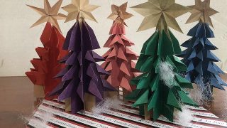 折り紙で作るクリスマスツリー|今年はリーズナブルにディスプレイ