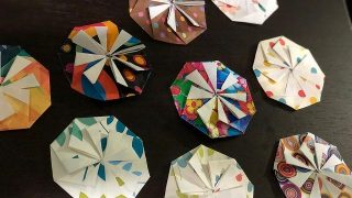 折り紙で八角形のお花のような封筒を作ろう