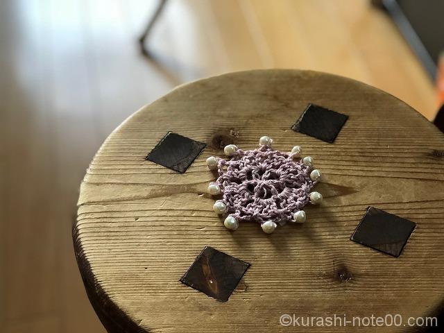 パールビーズをかぎ編みモチーフに編み込む方法 暮らしの音 Kurashi Note