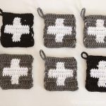 北欧クロス柄のアクリルたわしを長編みで。糸渡しを詳しく説明