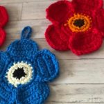マリメッコ風お花のアクリルたわし|花弁1枚ずつの編み方と減らし目