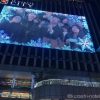 博多駅イルミネーションの巨大スクリーンに自分の顔が映し出される！