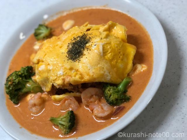星乃珈琲の海老とモッツァレラチーズのトマトクリームオムライスドリアを自宅で簡単再現 暮らしの音 Kurashi Note