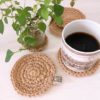 麻ひもで編む円のコースター|これをみれば編み図を見ずに編める