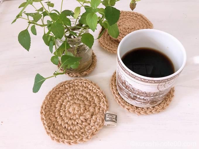 麻ひものコースター