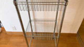 【IKEA】シェルフユニット バスケットにDIY・ダイソーのメッシュパネルをつけてみた