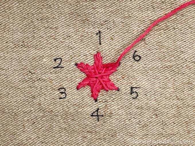 星の刺繡
