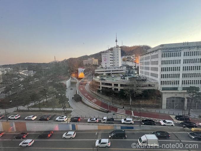 セジョンホテル室内からの眺め