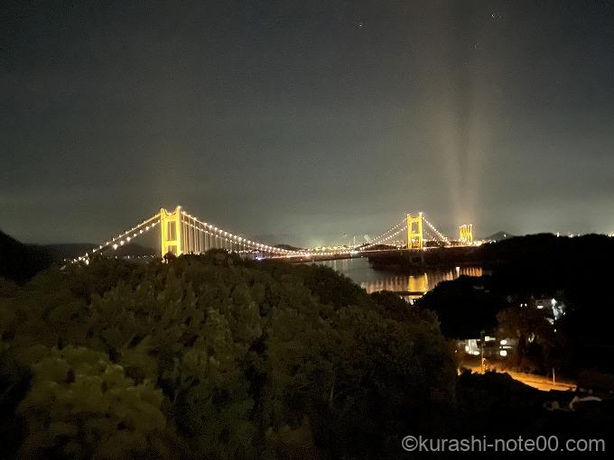 瀬戸大橋の夜景