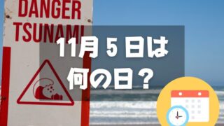 11月５日は何の日？津波防災の日｜その他記念日・誕生日まとめ