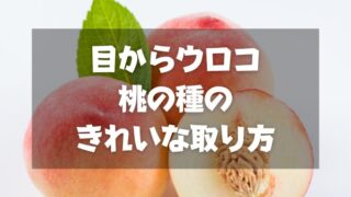 桃の種をきれいに取る方法｜目から鱗！その手があったか……