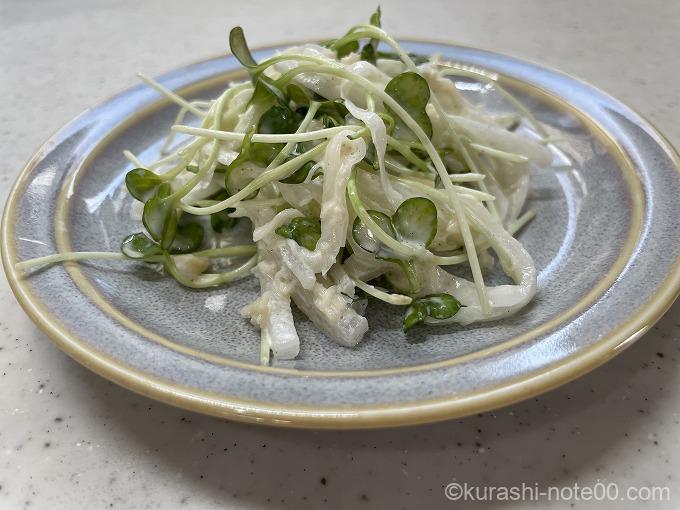 大根とホタテ缶のマヨネーズ和え