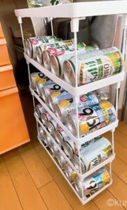 ダイソーの積み重ね整理棚で缶ビール収納ケースを作ってみた