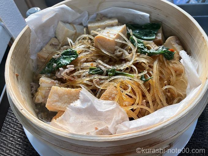 厚揚げと小松菜のチャプチェ