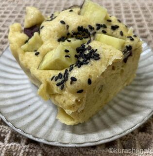レンジで簡単!さつまいも蒸しケーキ(セイロでもできる)
