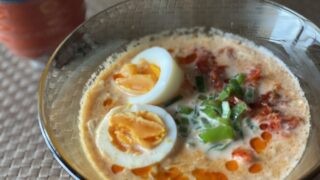 レンジで４分！【豆乳春雨担々麺】ダイエットの助っ人！