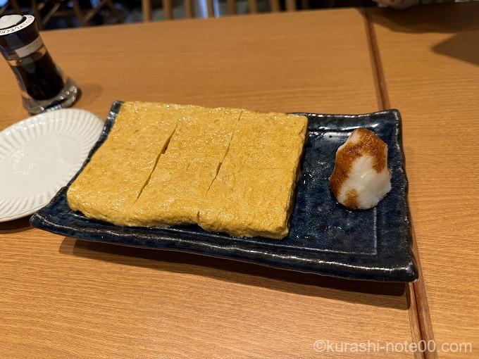 蕎麦屋の玉子焼き