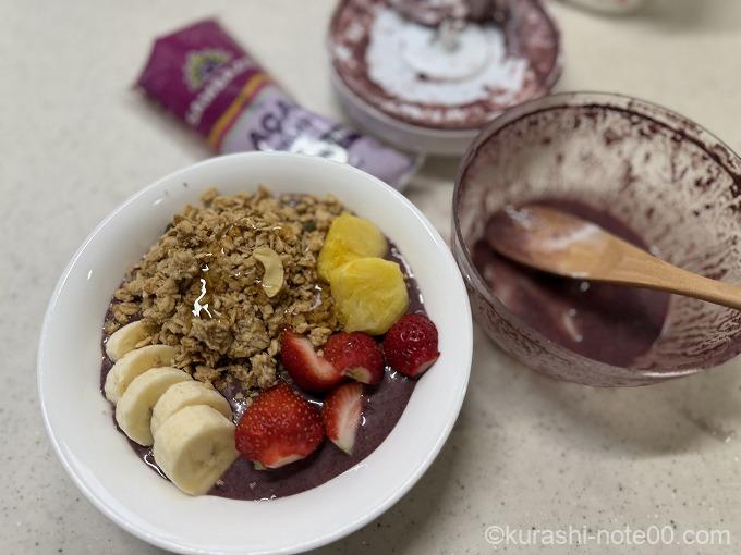 ぶんぶんチョッパーで作ったアサイーボウル