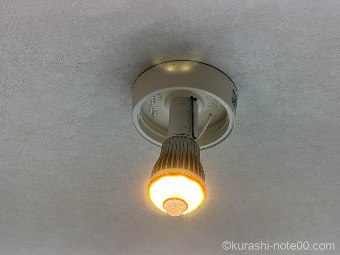 剥き出しの照明