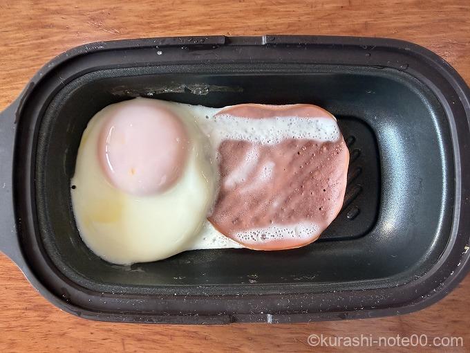 グリルディッシュで作った目玉焼き